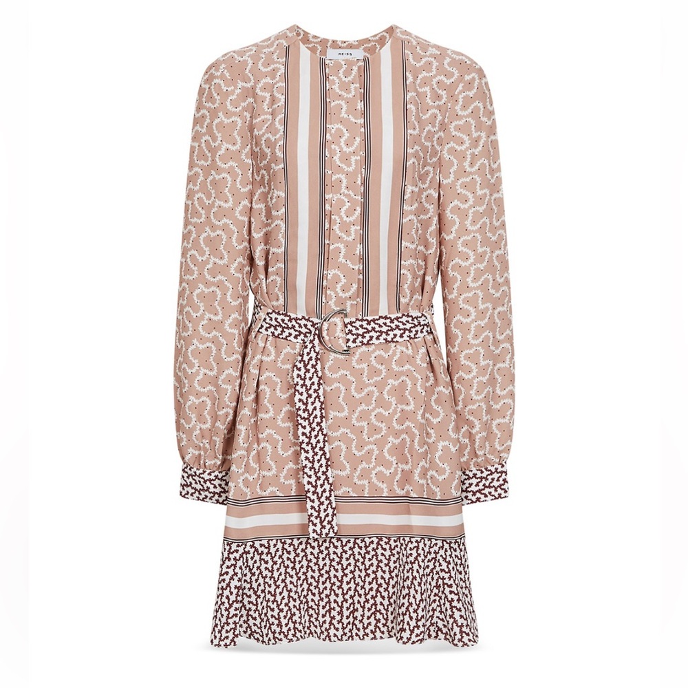 Reiss Georgie mixed print floral dress